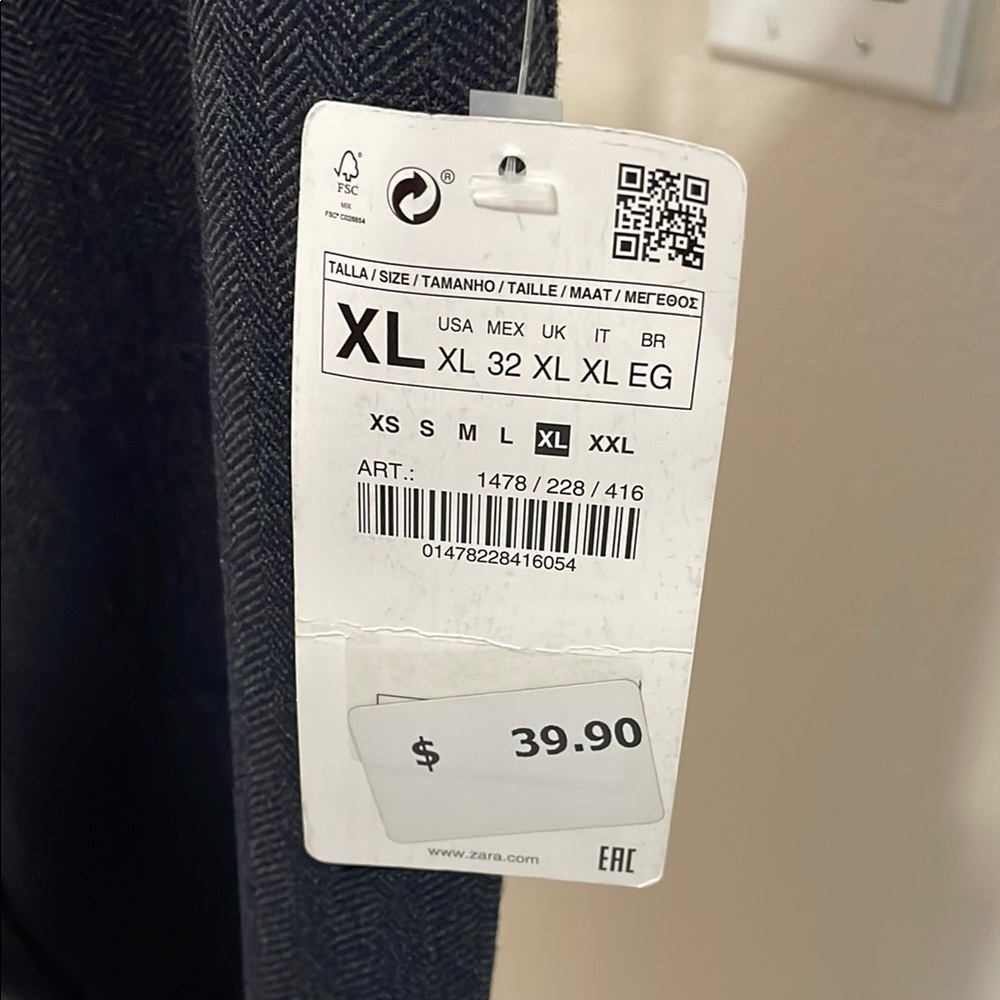 NWT Zara Basic Collection Navy Pants - Picture 5 of 11